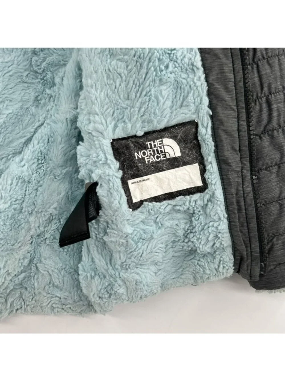 The North Face Mossbud Swirl Parka Girl's XXS Gray & Starlight Blue Full Zip